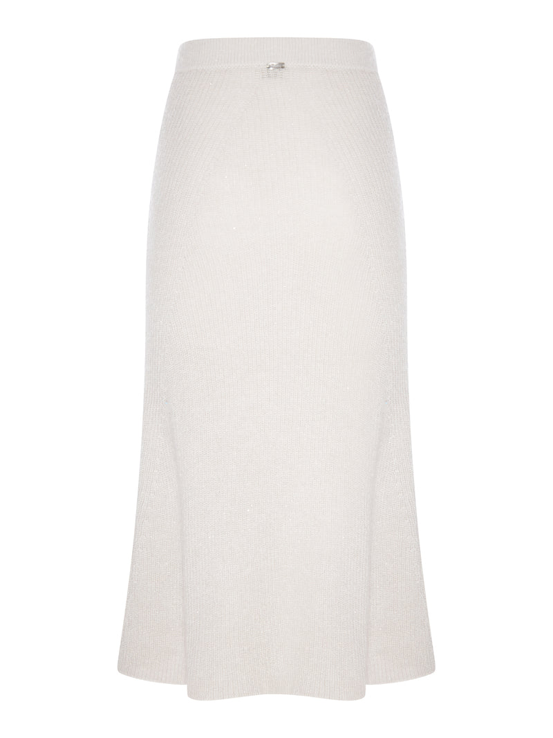 Herno Women Knit Midi Skirt With Lurex Yarn