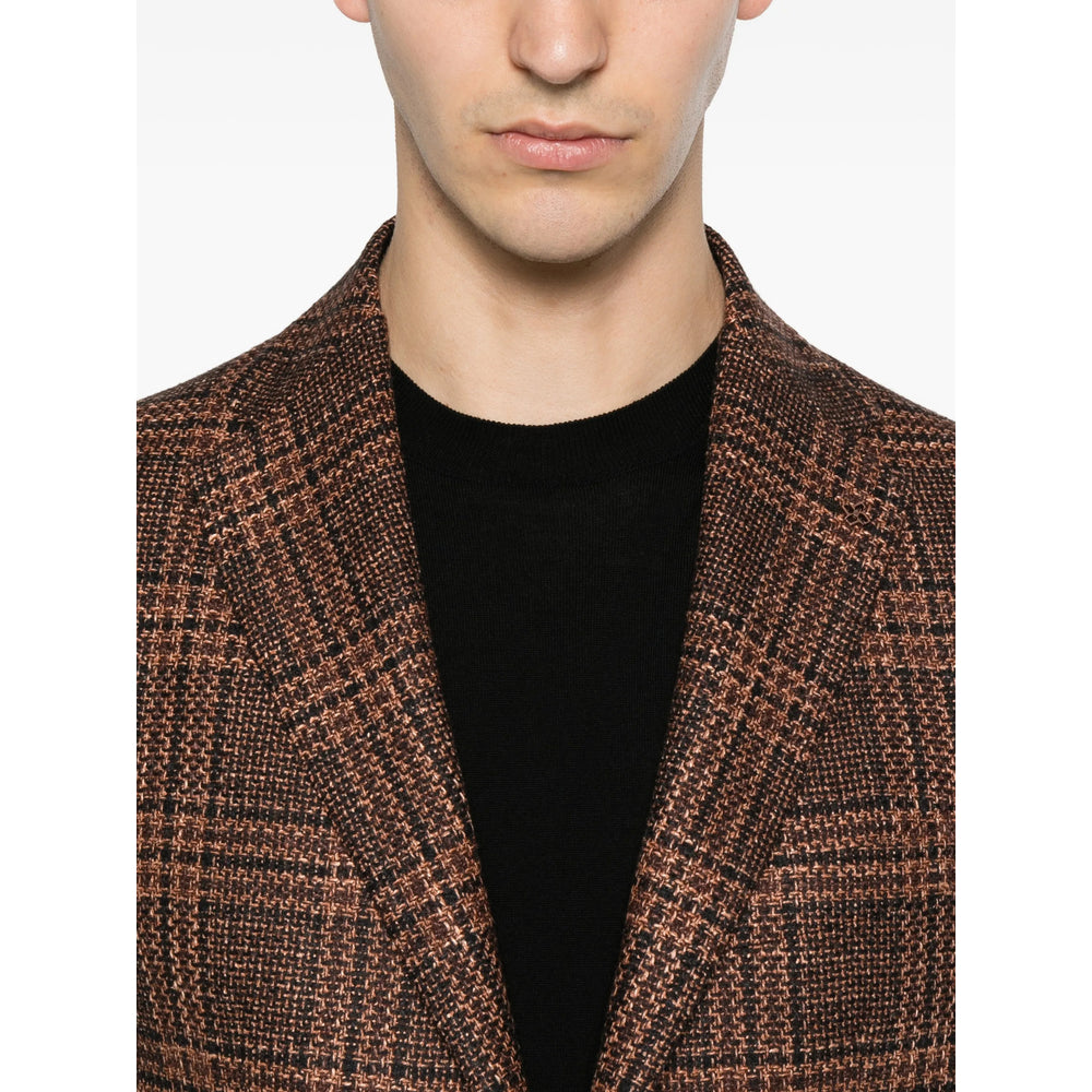 Tagliatore Brown Jackets - Blazers Men