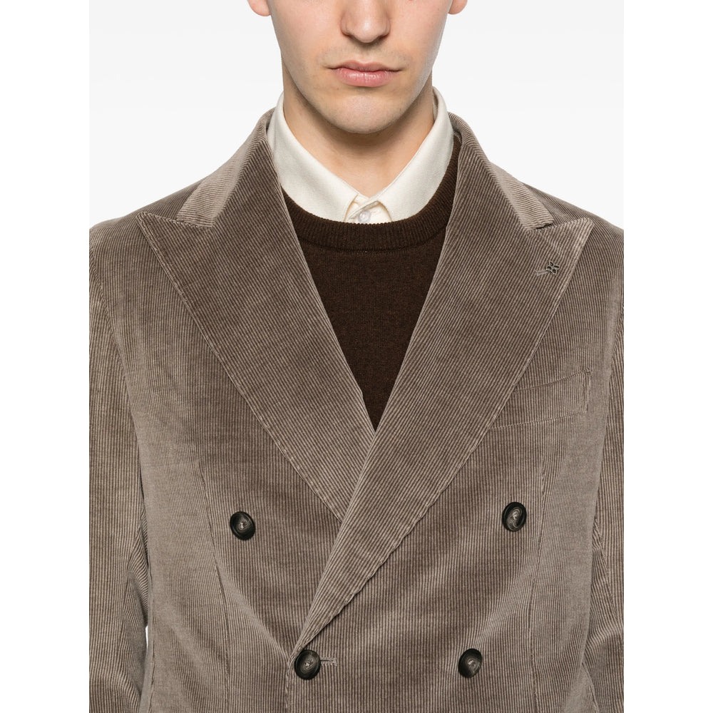 Tagliatore Brown Suits - Double Breasted Suits Men