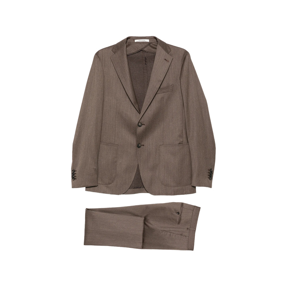 Tagliatore Brown Suits - Single Breasted Suits Men