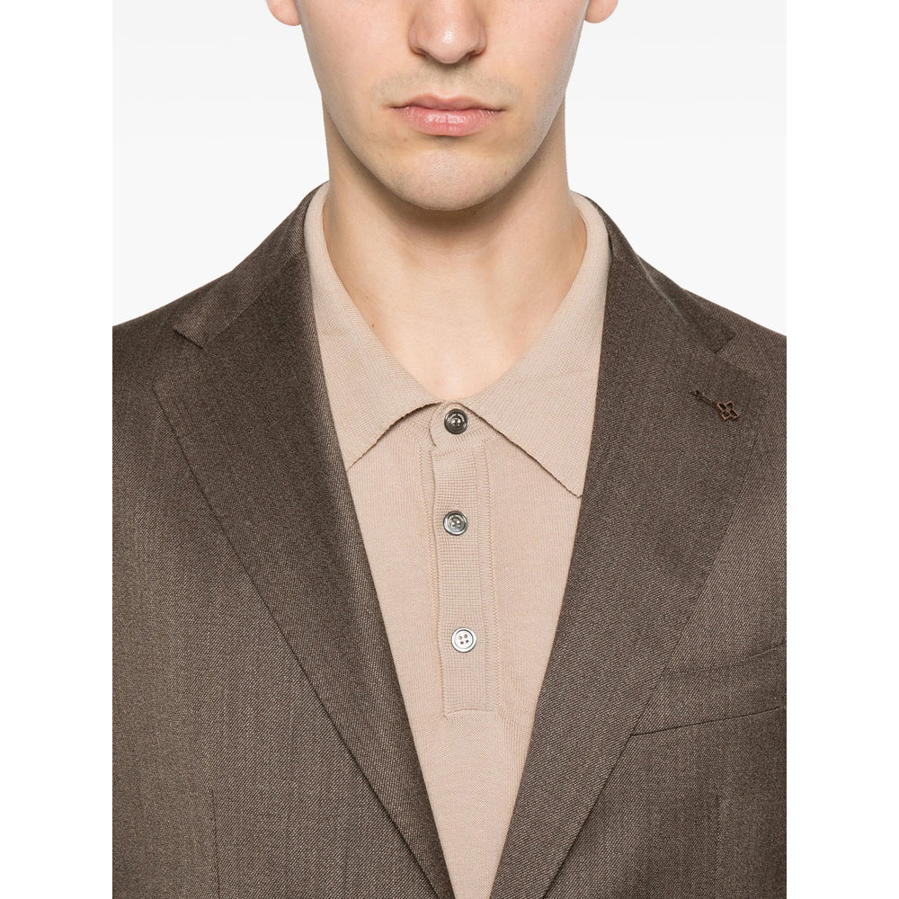 Tagliatore Brown Suits - Single Breasted Suits Men