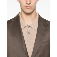 Tagliatore Brown Suits - Single Breasted Suits Men
