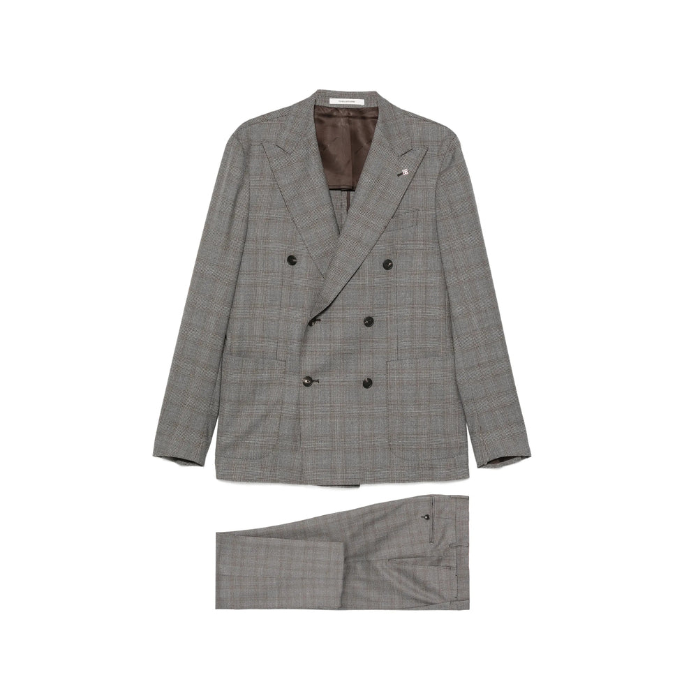 Tagliatore Grey Suits - Double Breasted Suits Men