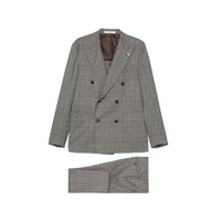 Tagliatore Grey Suits - Double Breasted Suits Men
