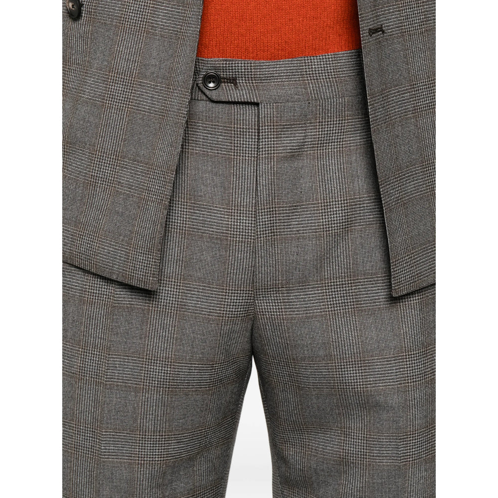 Tagliatore Grey Suits - Double Breasted Suits Men