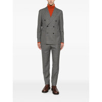 Tagliatore Grey Suits - Double Breasted Suits Men