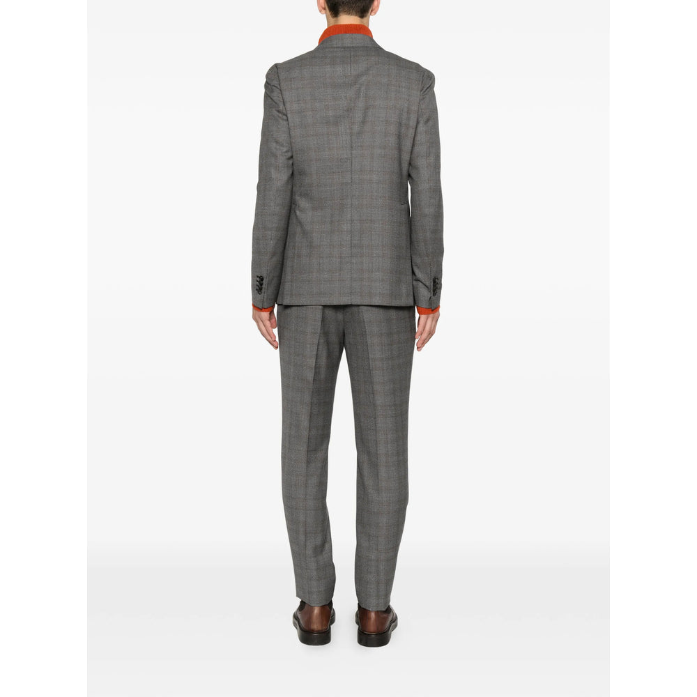 Tagliatore Grey Suits - Double Breasted Suits Men