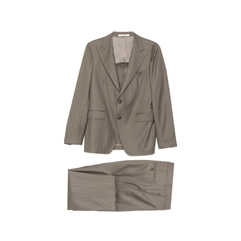 Tagliatore Brown Suits - Single Breasted Suits Men