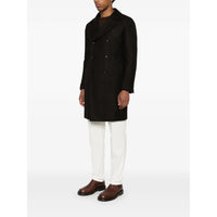Tagliatore Brown Coats - Double Breasted Coats Men