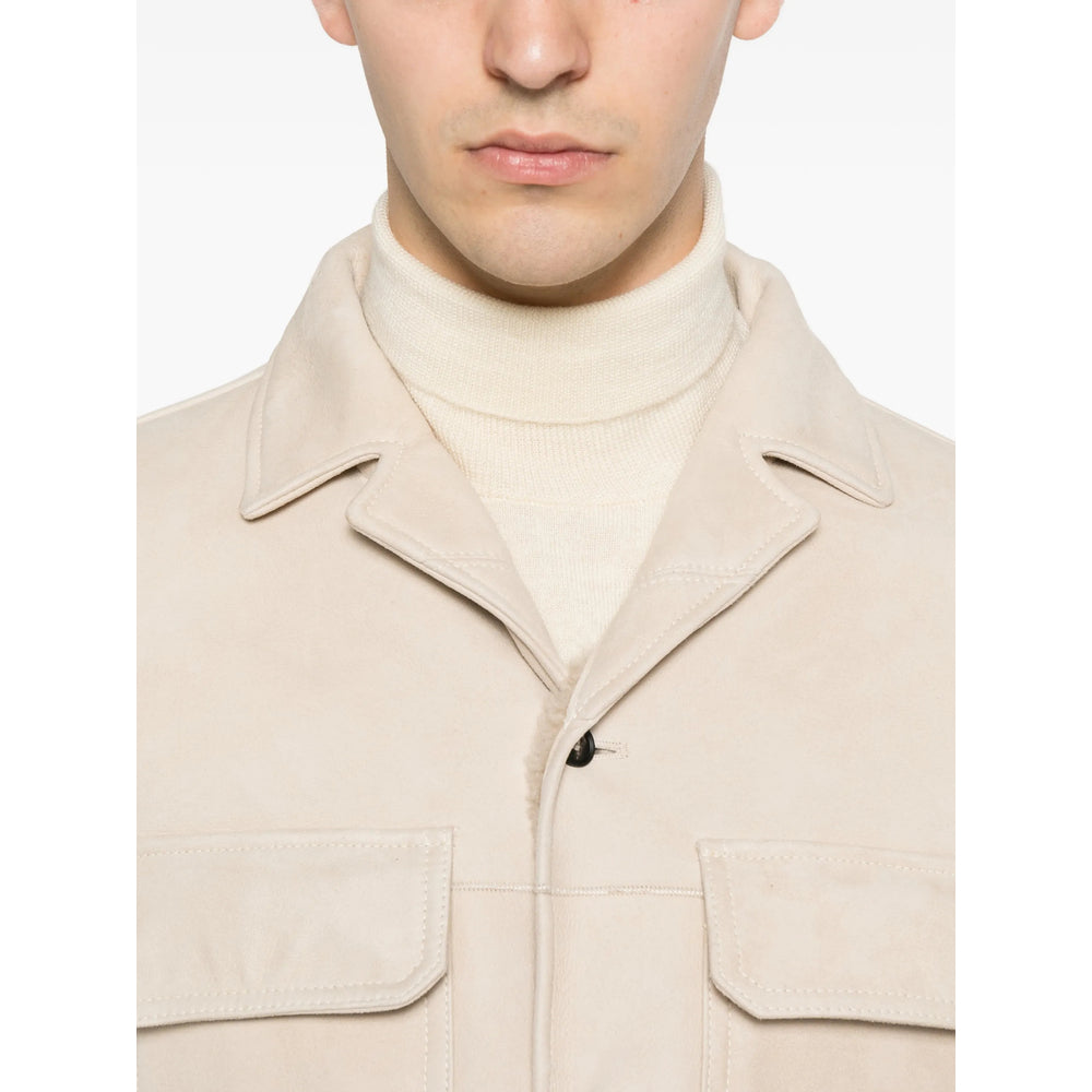 Tagliatore Neutrals Jackets - Leather Jackets Men
