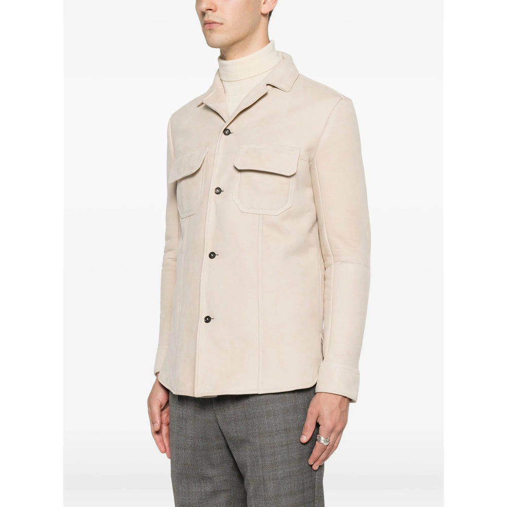 Tagliatore Neutrals Jackets - Leather Jackets Men