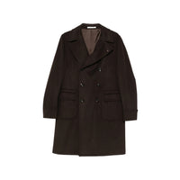Tagliatore Brown Coats - Double Breasted Coats Men