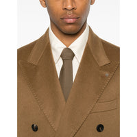 Tagliatore Brown Coats - Double Breasted Coats Men
