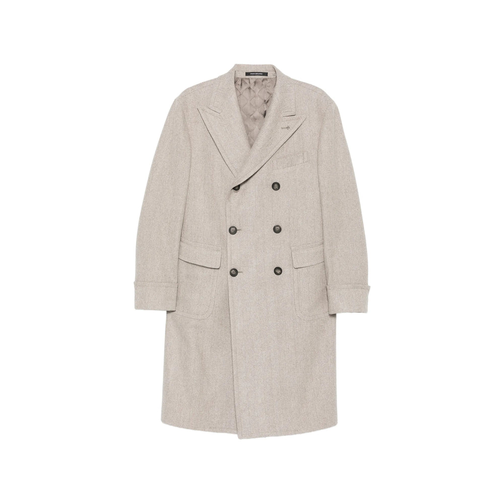 Tagliatore Neutrals Coats - Double Breasted Coats Men