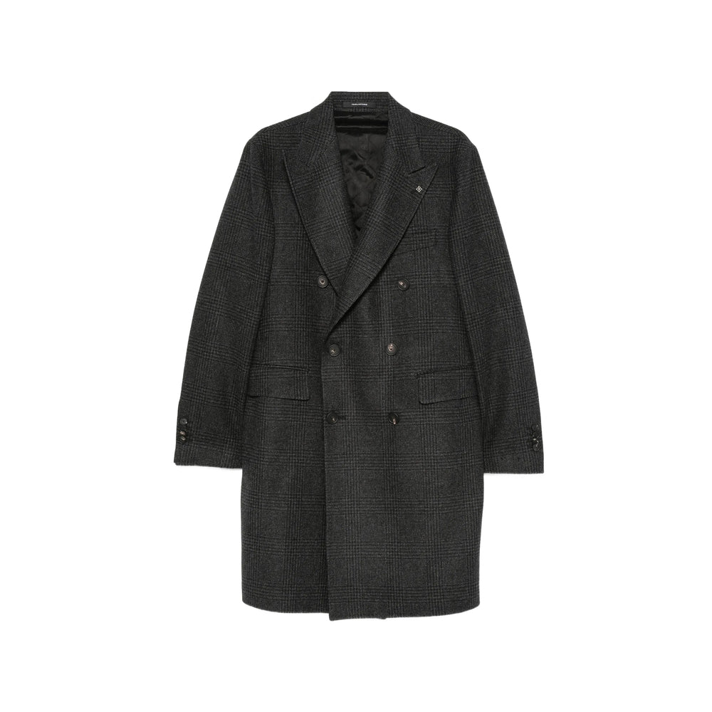 Tagliatore Tagliatore Grey Coats - Double Breasted Coats Men