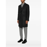 Tagliatore Tagliatore Grey Coats - Double Breasted Coats Men