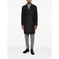 Tagliatore Tagliatore Grey Coats - Double Breasted Coats Men