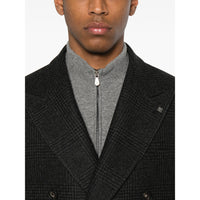 Tagliatore Tagliatore Grey Coats - Double Breasted Coats Men