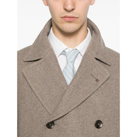 Tagliatore Brown Coats - Double Breasted Coats Men