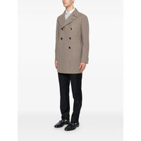 Tagliatore Brown Coats - Double Breasted Coats Men