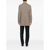 Tagliatore Brown Coats - Double Breasted Coats Men