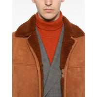 Tagliatore Tagliatore Brown Coats - Leather Coats Men