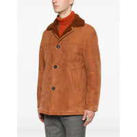 Tagliatore Tagliatore Brown Coats - Leather Coats Men