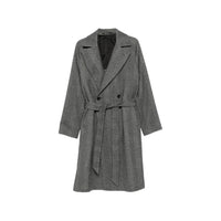 Tagliatore Grey Coats - Double Breasted Coats Men