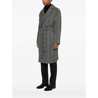 Tagliatore Grey Coats - Double Breasted Coats Men