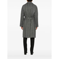 Tagliatore Grey Coats - Double Breasted Coats Men