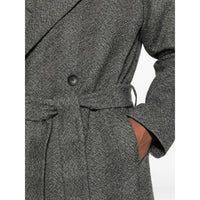 Tagliatore Grey Coats - Double Breasted Coats Men