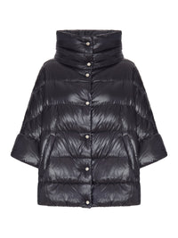 Herno Women Down Jacket With Wide Collar And 3/4 Sleeves