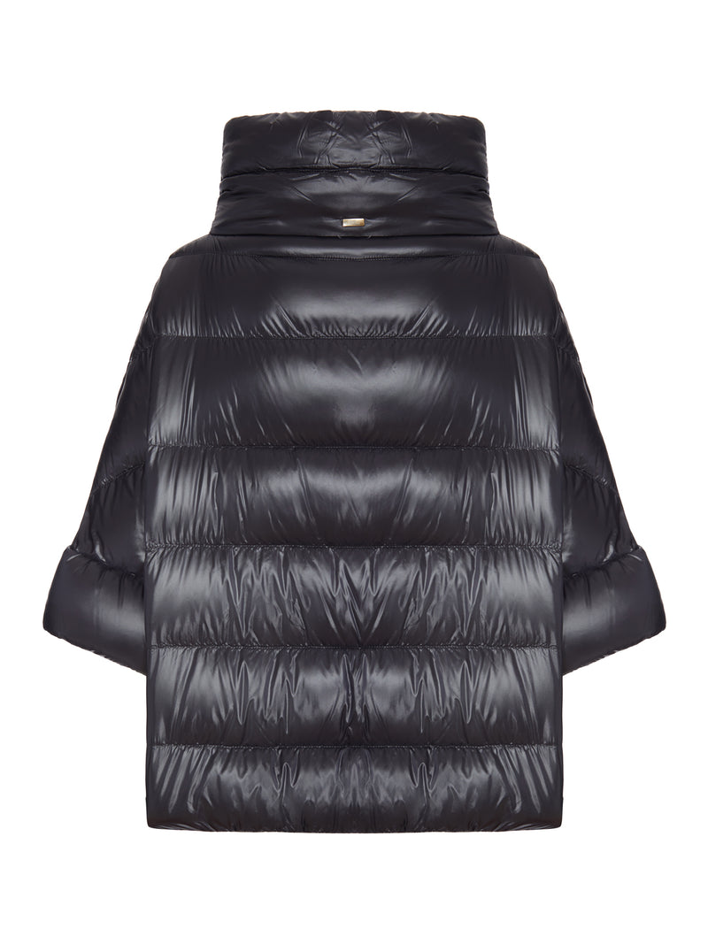 Herno Women Down Jacket With Wide Collar And 3/4 Sleeves
