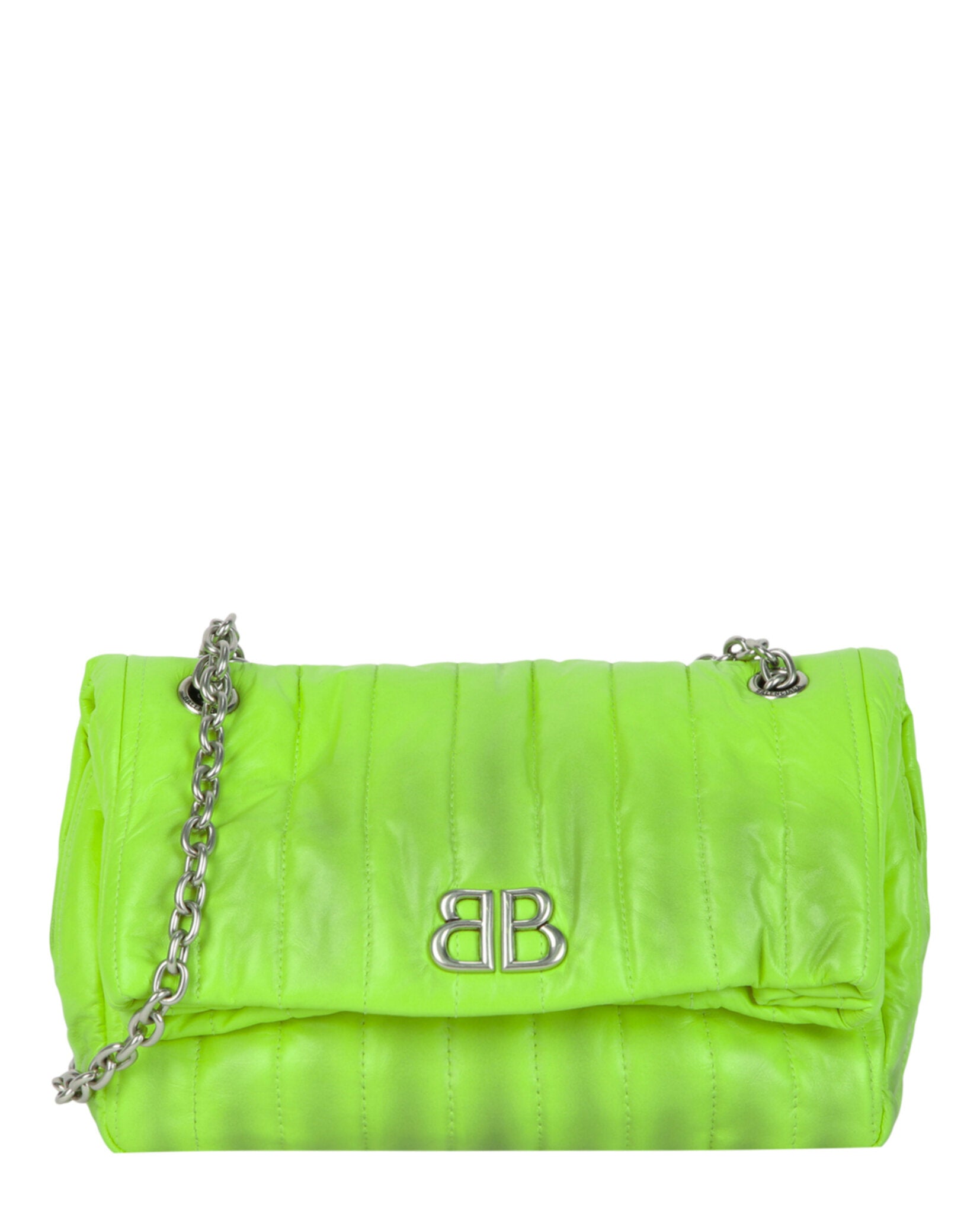 Balenciaga Womens Monaco Sprayed Quilted Small Chain Bag