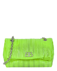 Balenciaga Womens Monaco Sprayed Quilted Small Chain Bag