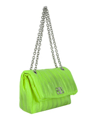 Balenciaga Womens Monaco Sprayed Quilted Small Chain Bag