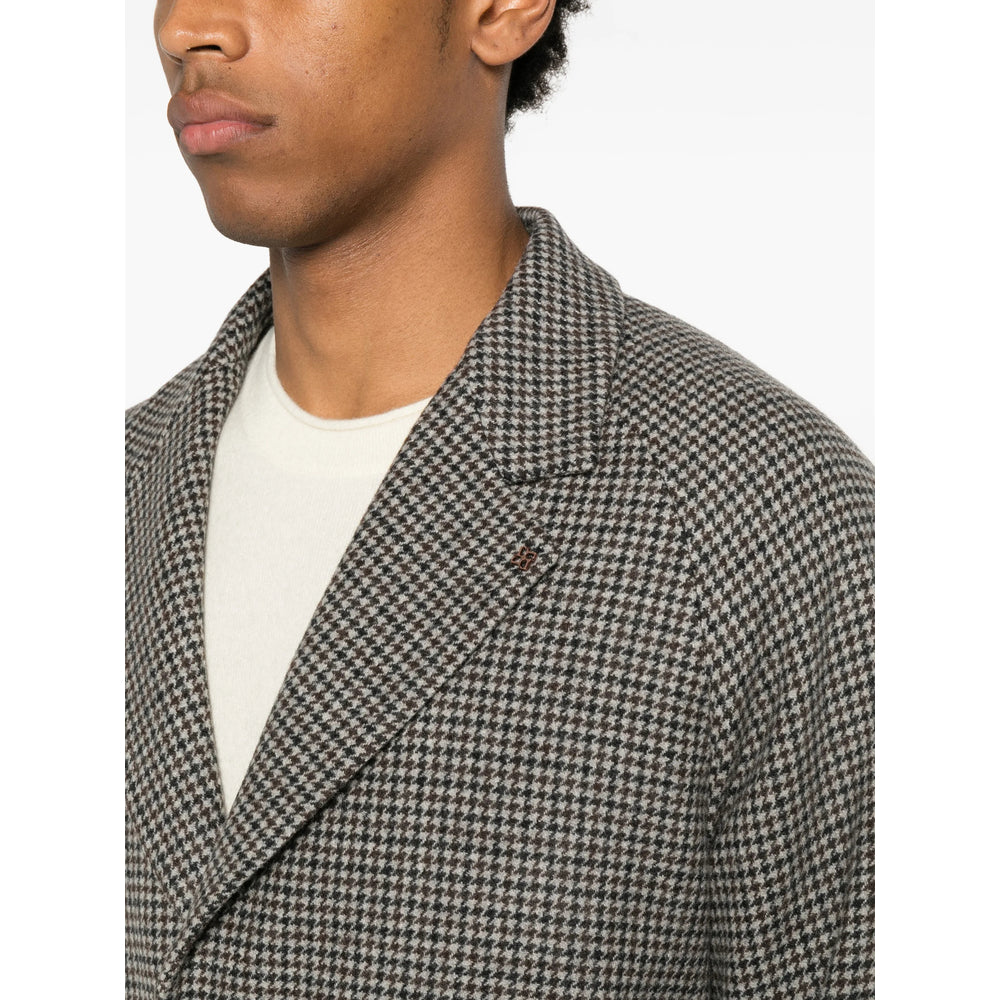 Tagliatore Grey Coats - Single Breasted Coats Men