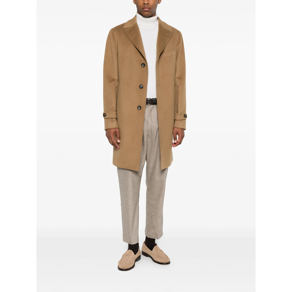 Tagliatore Neutrals Coats - Single Breasted Coats Men