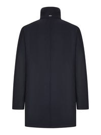 Herno Men Coat With High Collar And Contrasting Interior