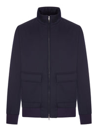 Herno Men Wool-Blend Zip-Up Bomber Jacket