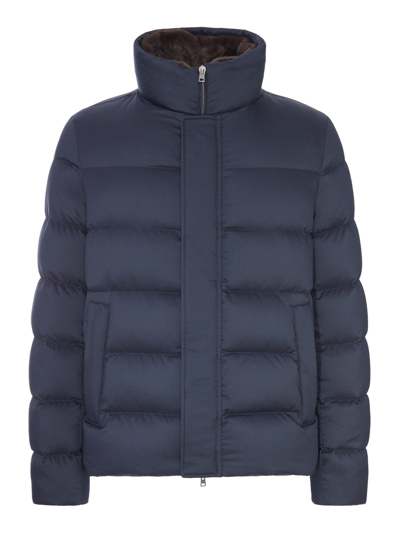 Herno Herno Men Padded Puffer Jacket With A High Collar And Faux-Fur Lining
