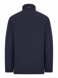Herno Men Technical Fabric Coat With High Collar And Buttons