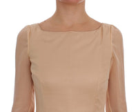 Dolce & Gabbana Beige Silk Ball Gown Full Length Women's Dress