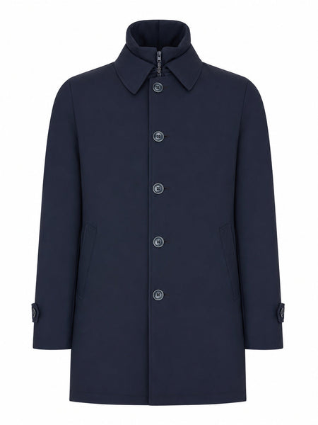 HERNO コート ジャケット 48 Herno Men Waterproof Technical Fabric Coat With Buttons And A High