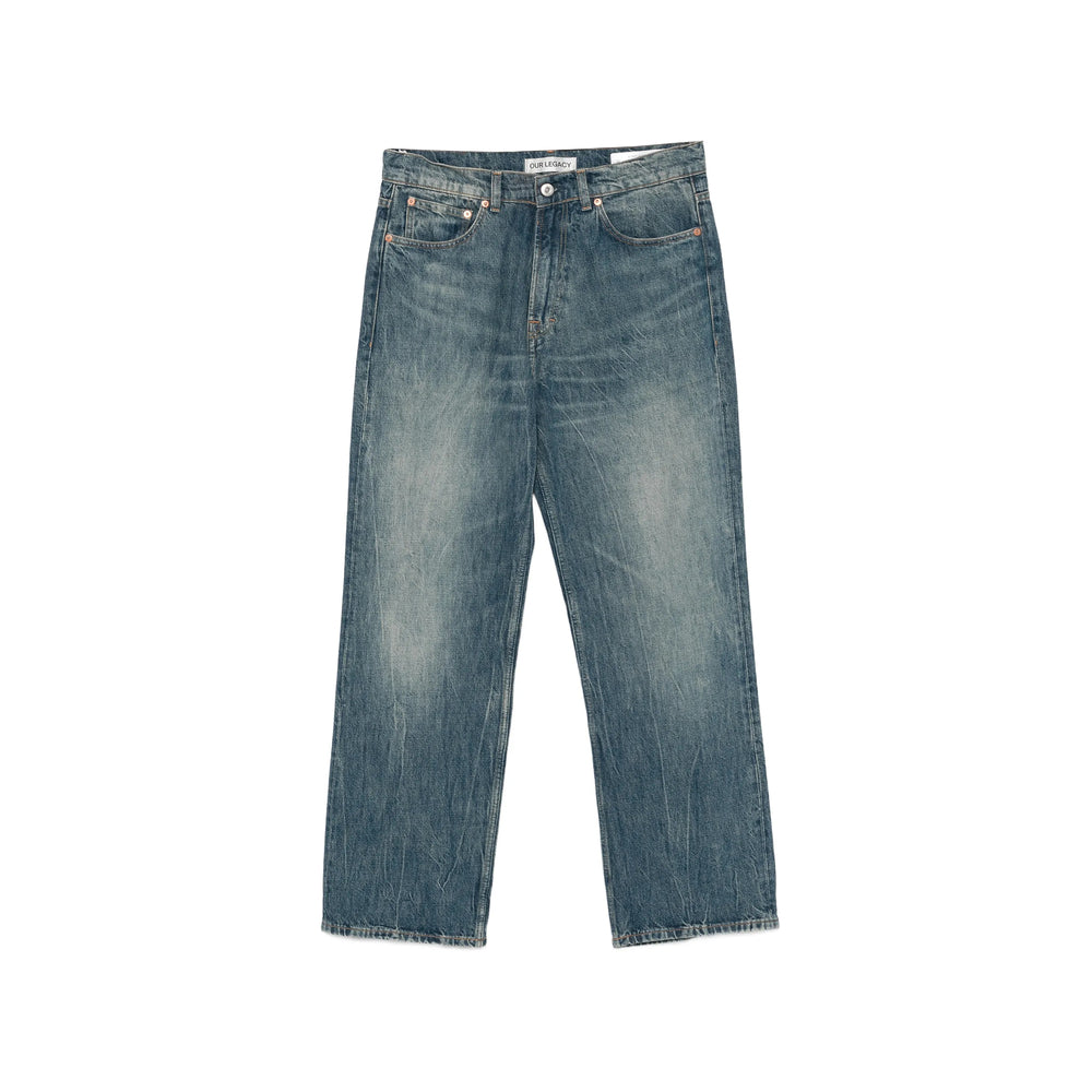 Our Legacy Blue Denim - Loose-Fit Jeans Men