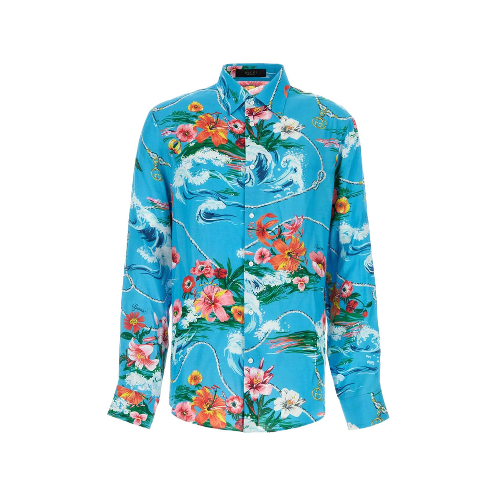 Gucci Gucci Blue Shirts Men