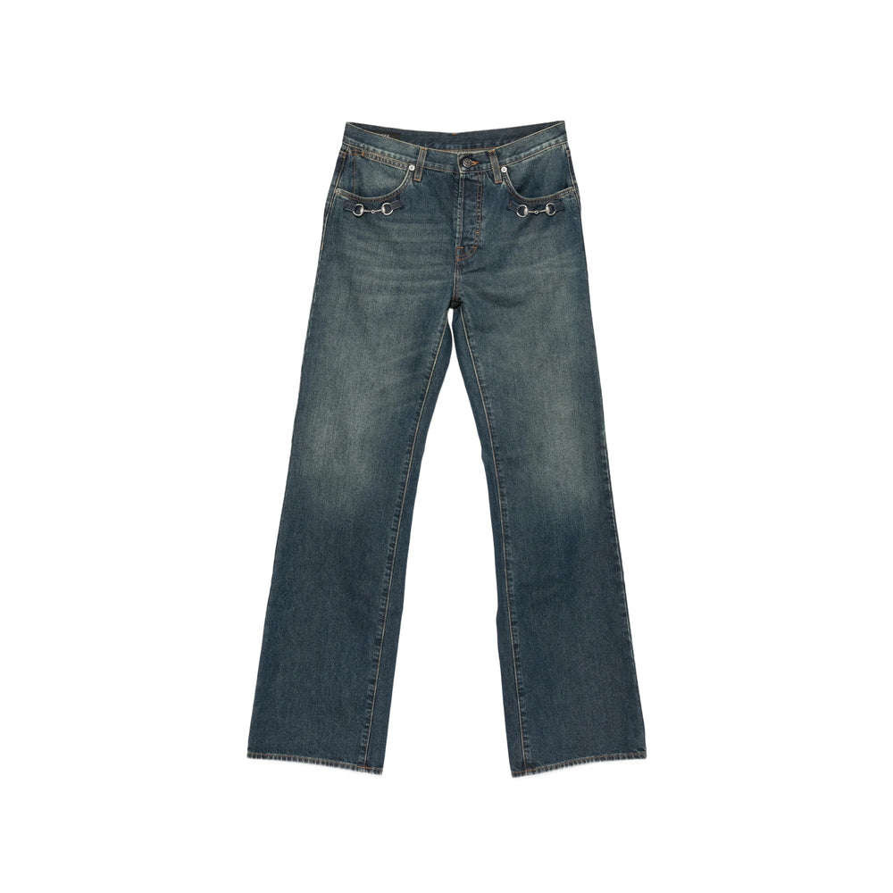 Gucci Blue Denim - Wide-Leg Jeans Men