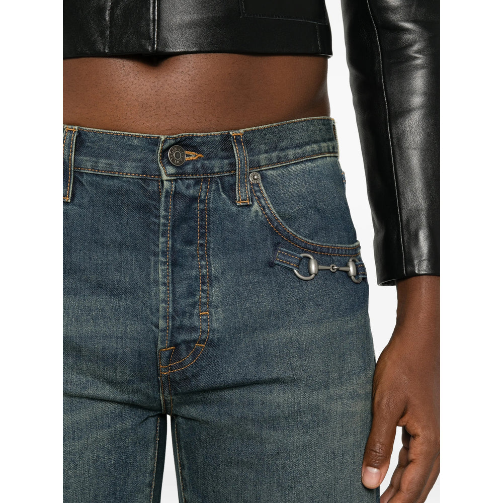 Gucci Blue Denim - Wide-Leg Jeans Men