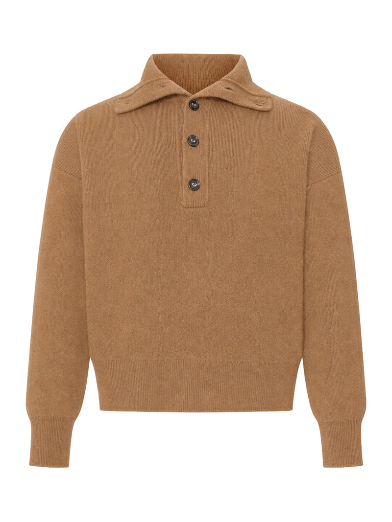 Ami Paris Ami Paris Men Wool Sweater With Polo Collar