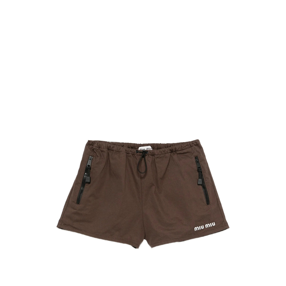 Miu Miu Brown Shorts - Mini Shorts Women